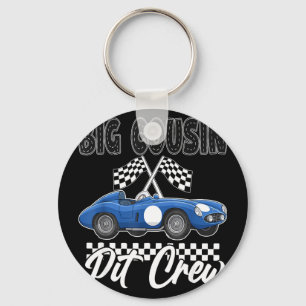 Race car birthday party racing family big cousin key ring