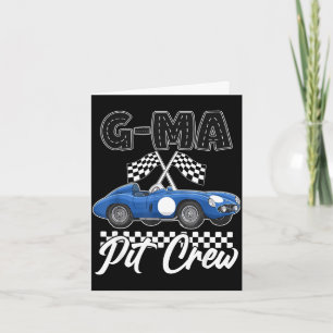 Race car birthday party racing family g ma pit card