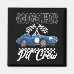 Race car birthday party racing family godmother magnet