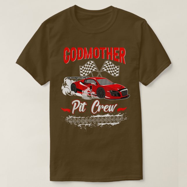 Race Car Birthday Party Racing Family Godmother Pi T-Shirt (Design Front)