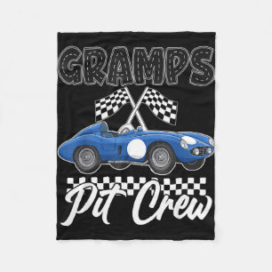 Race car birthday party racing family gramps pit fleece blanket