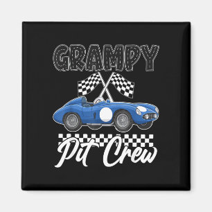 Race car birthday party racing family grampy pit magnet