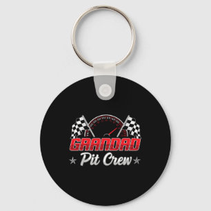 Race Car Birthday Party Racing Family Grandad Pit Key Ring