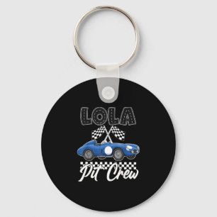 Race car birthday party racing family lola pit key ring
