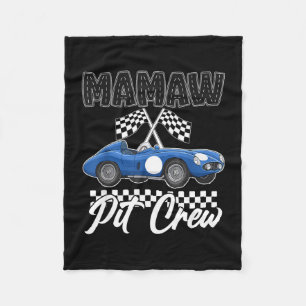 Race car birthday party racing family mamaw pit fleece blanket