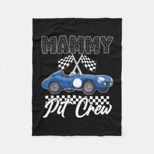Race car birthday party racing family mammy pit fleece blanket