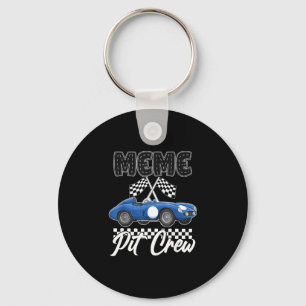 Race car birthday party racing family meme pit key ring