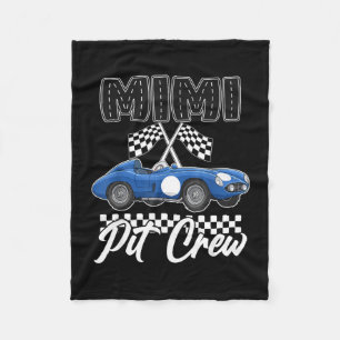 Race car birthday party racing family mimi pit fleece blanket