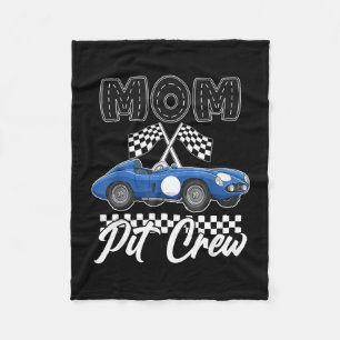 Race car birthday party racing family mum pit crew fleece blanket