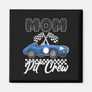 Race car birthday party racing family mum pit crew magnet