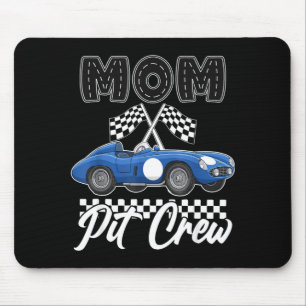 Race car birthday party racing family mum pit crew mouse pad