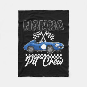 Race car birthday party racing family nanna pit fleece blanket