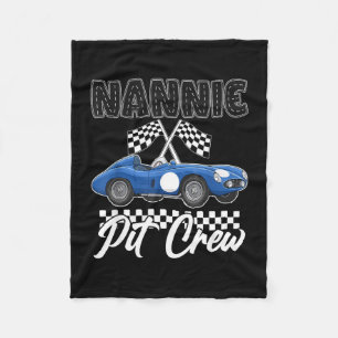 Race car birthday party racing family nannie pit fleece blanket