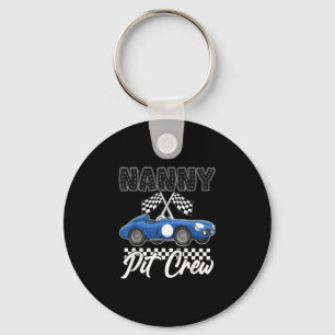 Race car birthday party racing family nanny pit key ring