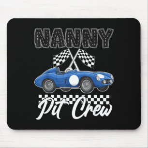 Race car birthday party racing family nanny pit mouse pad