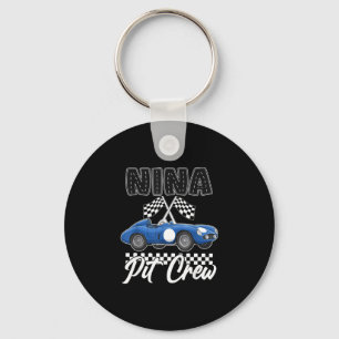 Race car birthday party racing family nina pit key ring