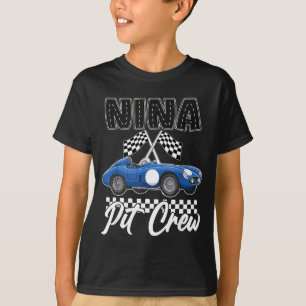 Race car birthday party racing family nina pit T-Shirt