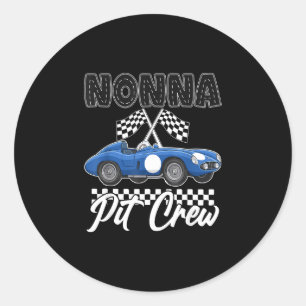 Race car birthday party racing family nonna pit classic round sticker