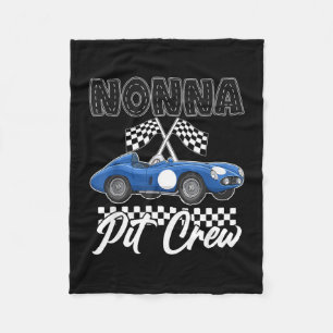 Race car birthday party racing family nonna pit fleece blanket