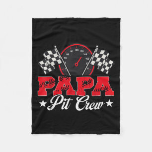 Race Car Birthday Party Racing Family Papa Pit Cre Fleece Blanket