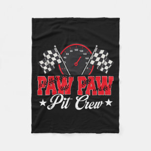 Race Car Birthday Party Racing Family Paw Paw Pit Fleece Blanket