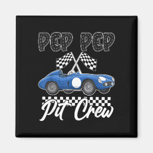 Race car birthday party racing family pep pep pit magnet