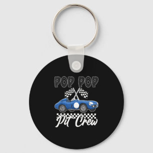 Race car birthday party racing family pop pop pit key ring