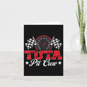 Race Car Birthday Party Racing Family Tuta Pit Cre Card