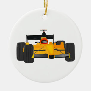 race-car ceramic tree decoration