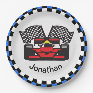Race Car Design Paper Party Plate
