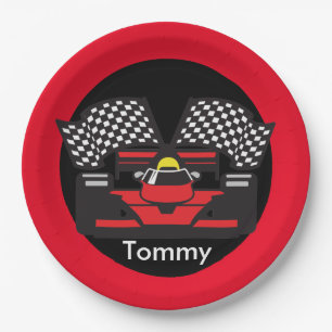 Race Car Design Paper Party Plate