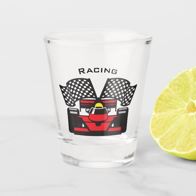 Race Car Design Shot Glass (Front)