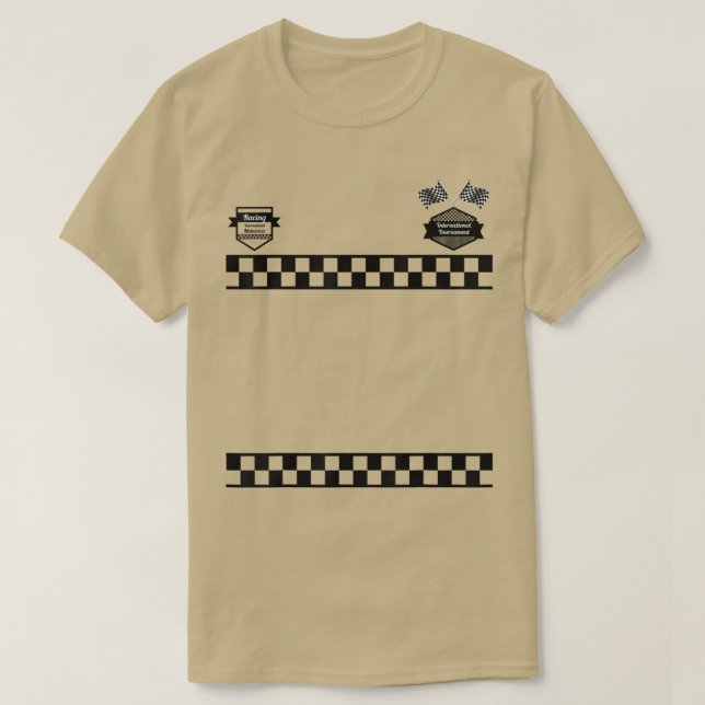 Race Car Driver Racer Kids & Adult Halloween Costu T-Shirt (Design Front)