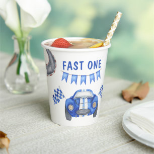 Race Car First Birthday Party  Paper Cups