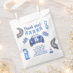 Race Car First Birthday Party Thank you Favour Bags