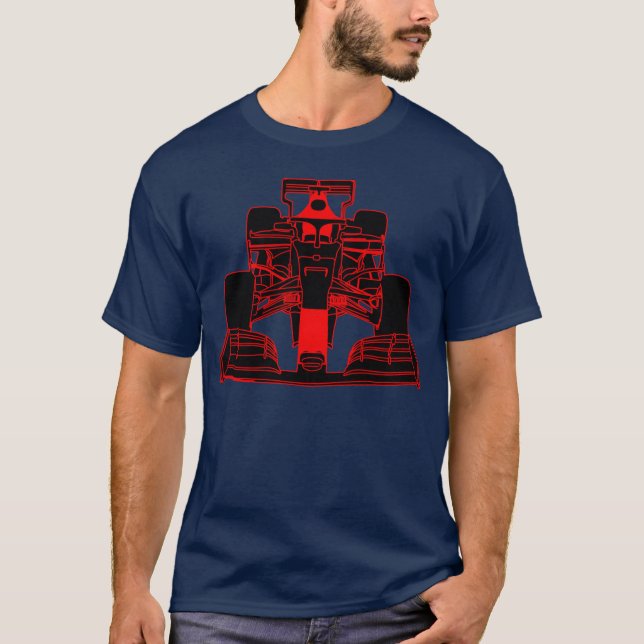 Race car formula racing car red friend friend T-Shirt (Front)
