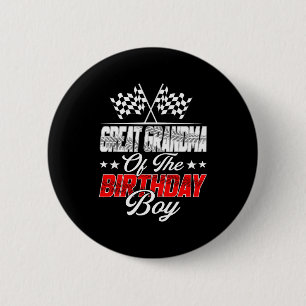 Race Car Great Grandma Of The Birthday Boy Racing 6 Cm Round Badge