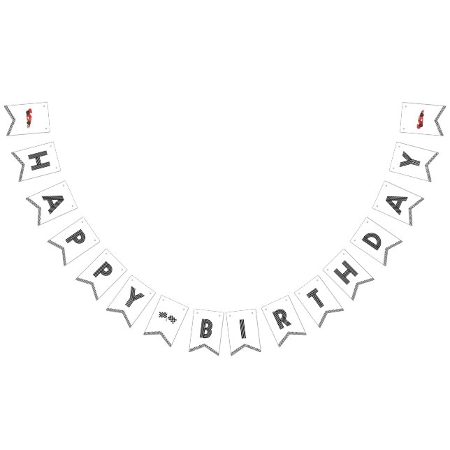 Race Car Happy Birthday Banner (All)