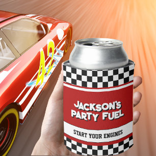 Race Car Kids Birthday Party Can Cooler
