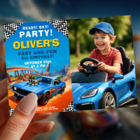 Race car kids birthday party design