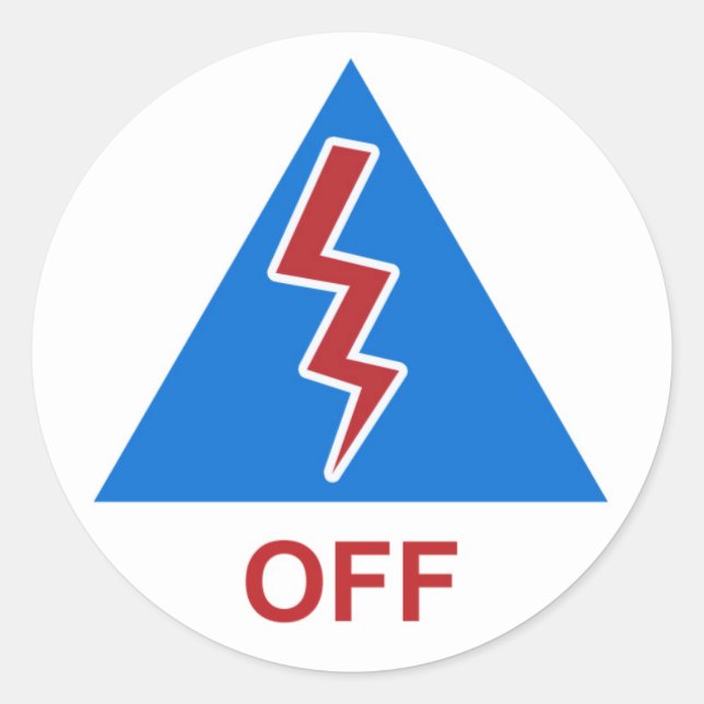 Race Car Kill Switch Decal "Off" Classic Round Sticker (Front)