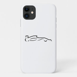 Race Car Line Drawing Silhouette Case-Mate iPhone Case