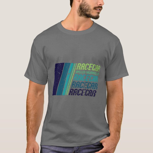 Race Car Lovers Car Racing Classic Racecar Spelled T-Shirt (Front)