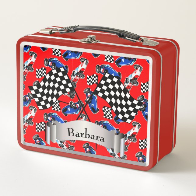 Race Car Metal Lunch Box (Front)