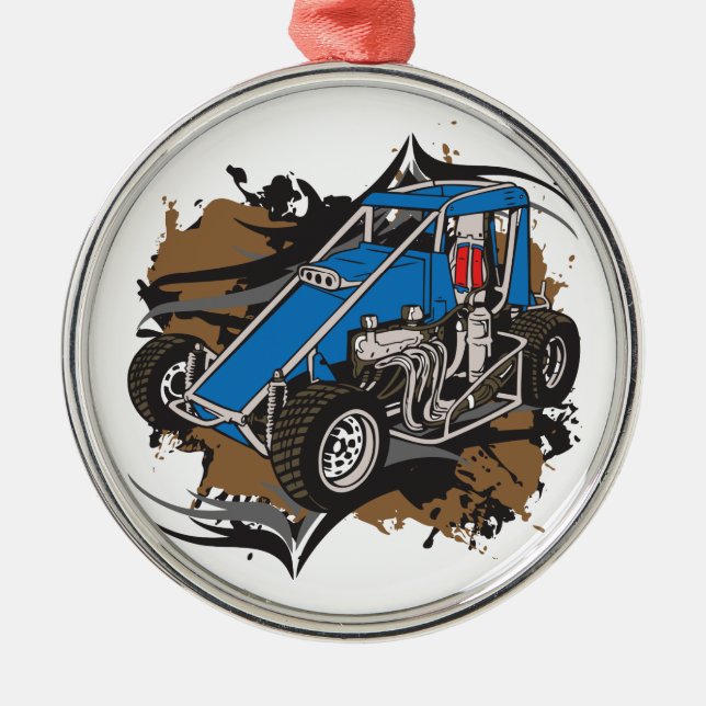 Race Car Metal Tree Decoration (Front)