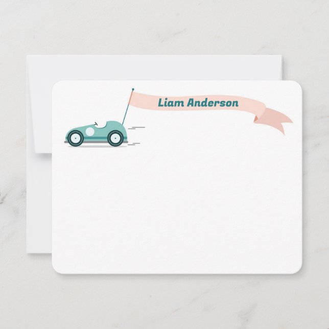 Race Car Note Card (Front)