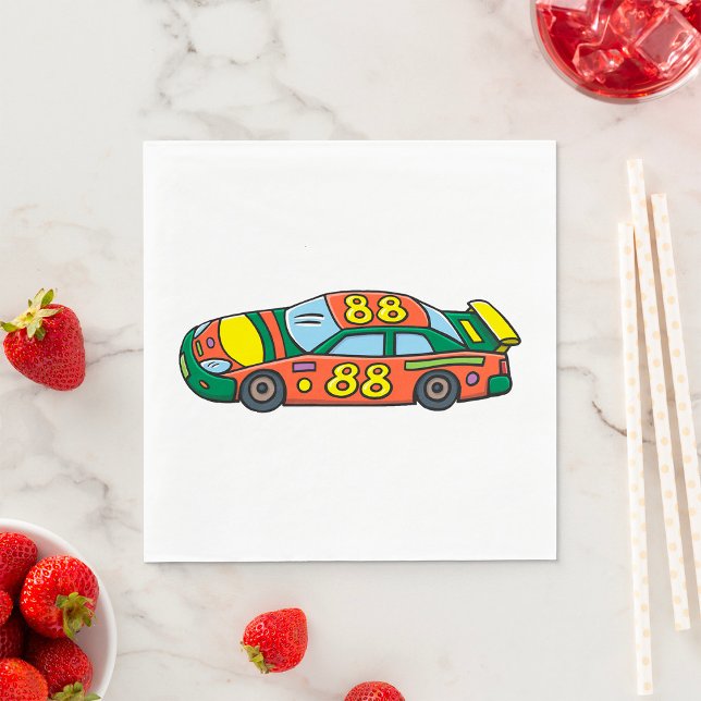 Race Car Number 88 Napkin (Creator Uploaded)