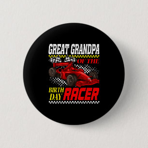 Race Car Party Great Grandpa Of The Birthday Racer 6 Cm Round Badge