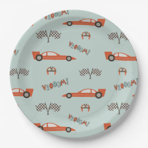 Race Car Party Paper Plates Vintage Race Car