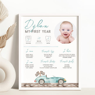 Race Car Photo Milestone Sign